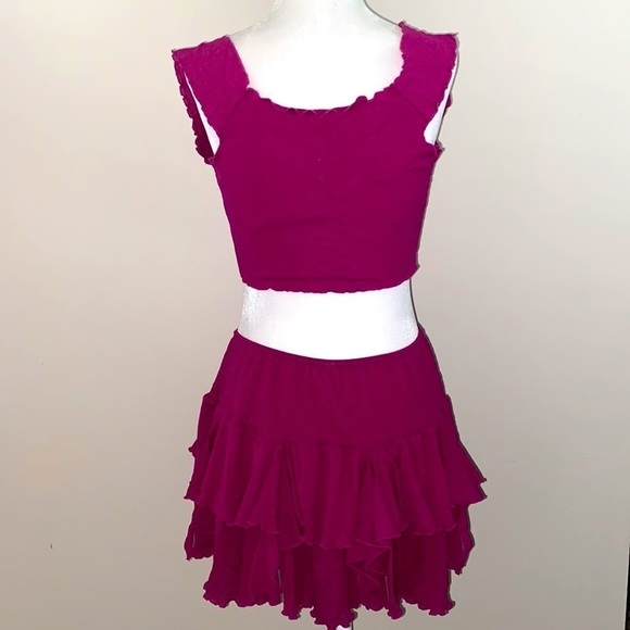 Victoria’s Secret vintage mesh ruffle top & skirt - Picture 2 of 10